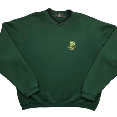 Vintage 90s Antigua Colorado State University Rams Embroidered Crewneck Sweatshirt Pullover Size Medium/Large 