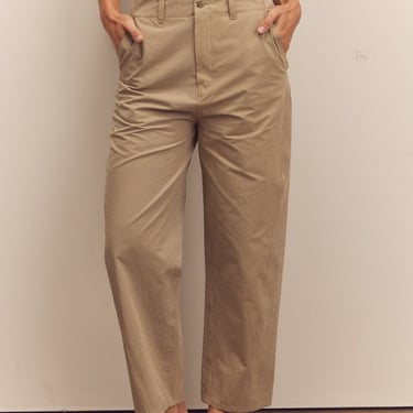 amente Mid-Rise Cotton Trousers - Sage