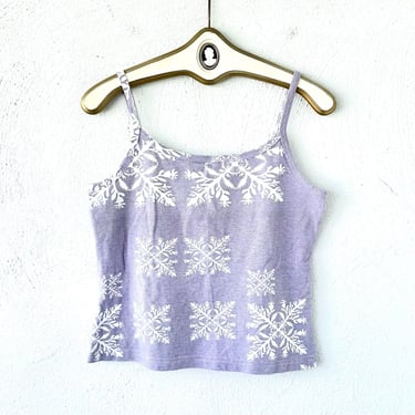 Vintage 90s Y2k Hawaiian Quilt Tank Top Hawaii 1990s Lilac Purple Hawaii Hilo Hattie Shirt 