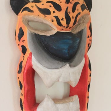 Maleku Celimo Tribal Mask Hand Carved Hand Painted Indigenous Costa Rica 