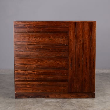 Mid-Century Danish Modern Rosewood Gent's Chest Dresser by Vinde 