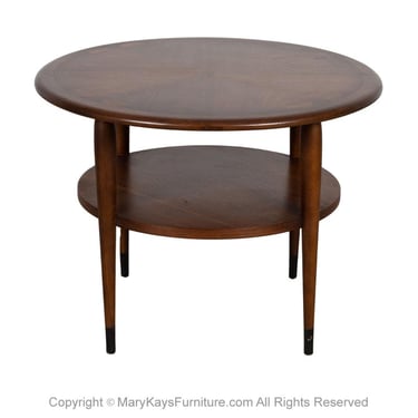 Round Tiered End Table by Andre Bus for Lane Acclaim Mid Century Modern 