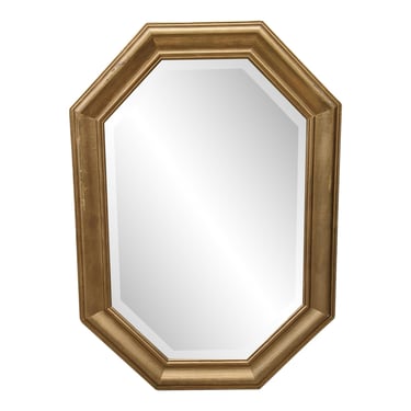COMING SOON - Vintage Elongated Octagonal Gold Framed Wall Mirror