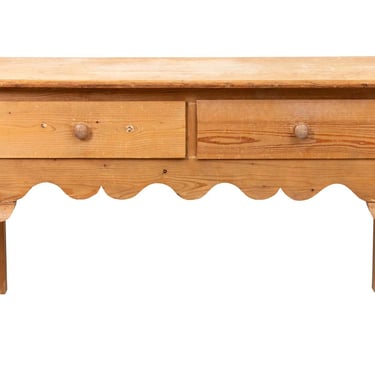 Scrubbed Pine Two Drawer Console