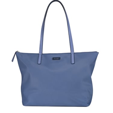 Kate Spade - Blue "Hayden" Tote Bag w/ Leather Trim