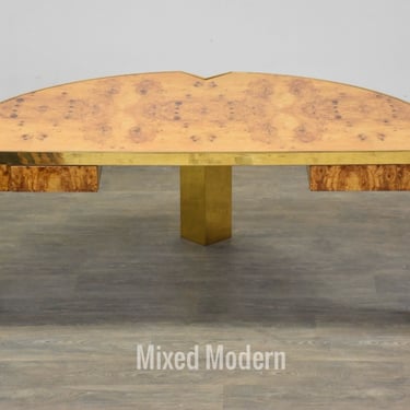 Leon Rosen for Pace Burl and Brass Executive Desk 