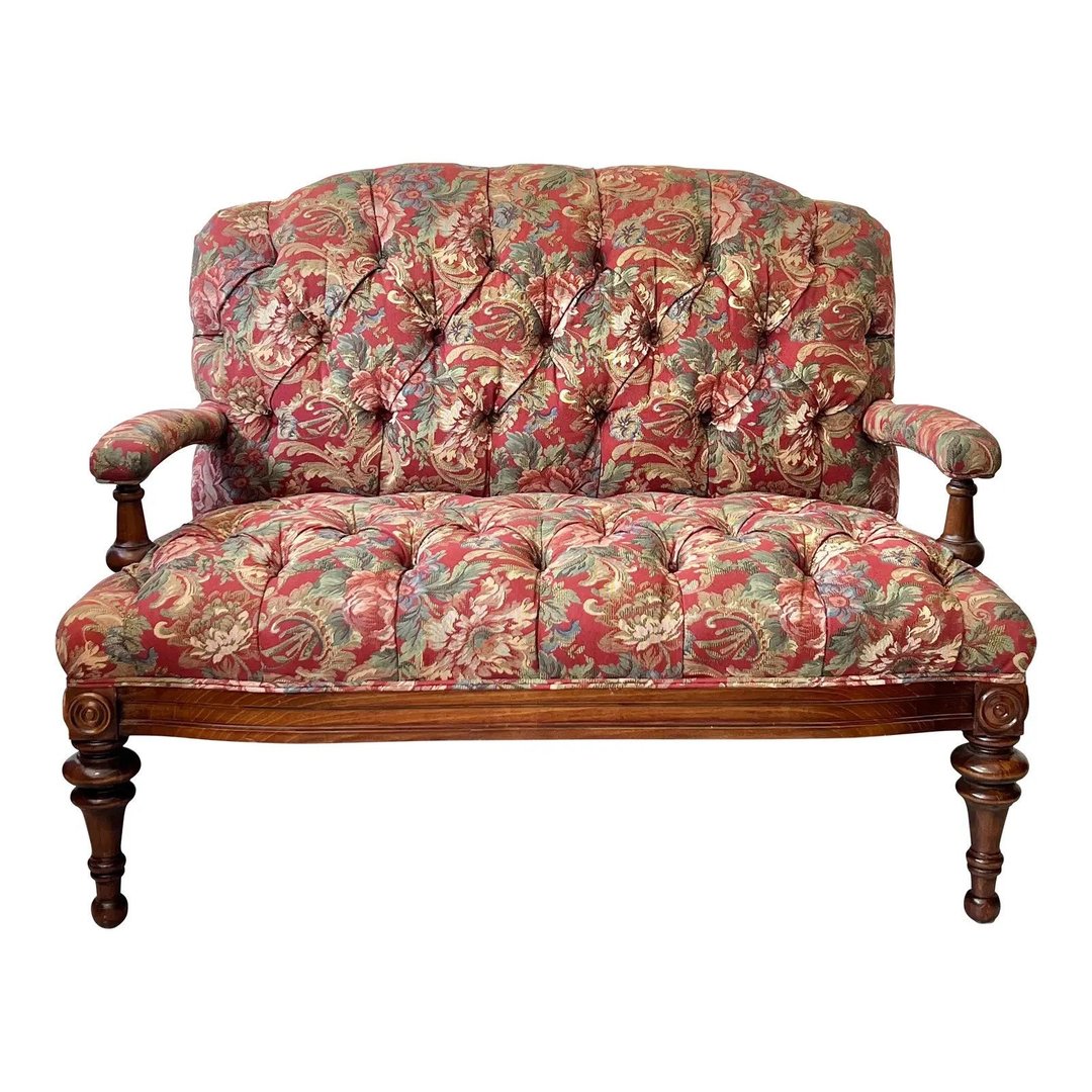Fairfield Chair Co Tufted British Colonial Style Loveseat 2nd Story