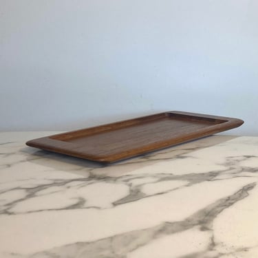 Danish modern midcentury cheese serving tray in teak by Digsmed 