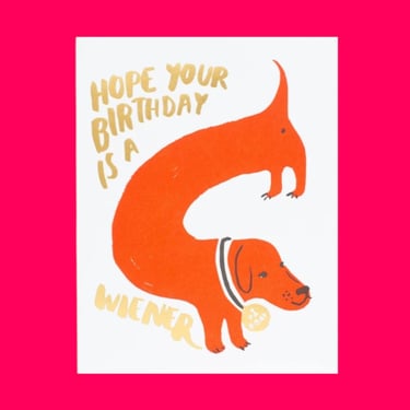 Hope your Birthday is a Wiener Greeting Card