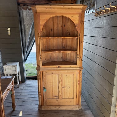 Vintage Pine Corner Cabinet