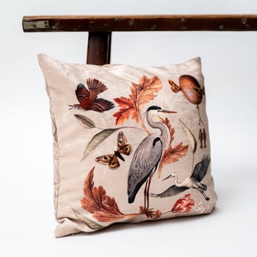 17" x 17" Aurora Heron Pillow