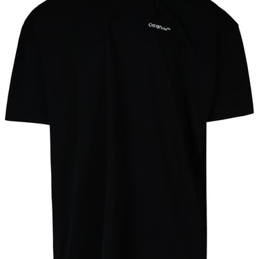 Off-White Black Cotton T-Shirt Man