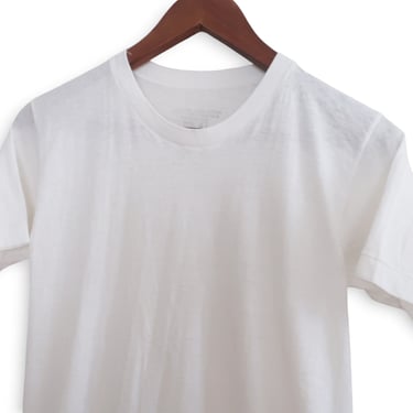 70s t shirt / cotton t shirt / 1970s US Army Vietnam War white cotton blank crew neck t shirt Small 