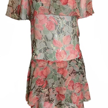 Lady Letty 20s Summer Cotton Voile Floral Dress