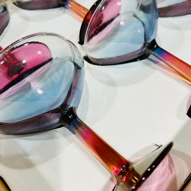 Mid Century Stemware Sherry Wine Glasses Anchor Hocking Nocturne 