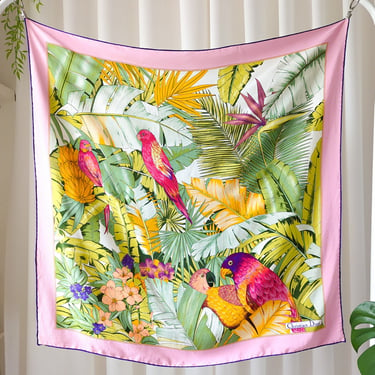 90s Christian Dior Tropical Silk Scarf