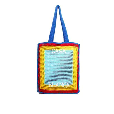 Casablanca Logo Cotton Crochet Tote Bag Women