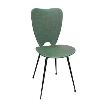 1960s Mid Century Green Vinyl Chair