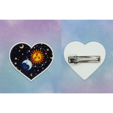 Celestial Hair Clip Sun Moon Stars Barrette 