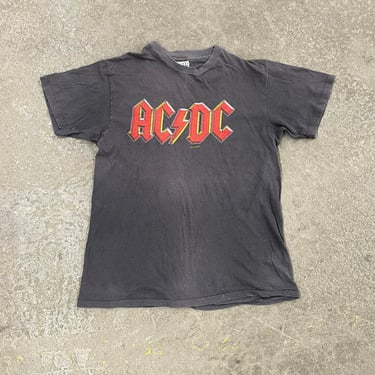 Vintage AC/DC Tee Retro 1970s Highway To Hell + World Tour + Size Large + Band T-Shirt + Rock And Roll + Unisex Apparel 