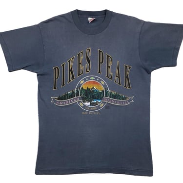 Vintage 90s Pikes Peak Colorado “American Wilderness” Destination/Souvenir Style Graphic T-Shirt Size Medium/Large 