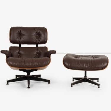 Charles Eames for Herman Miller Rich Grained Rosewood 670 and 671 Lounge chair and Ottoman 1960