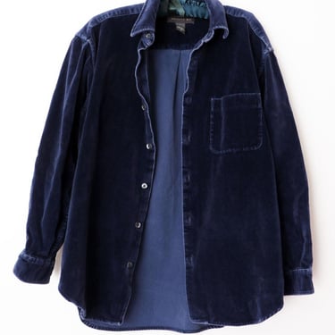 Vintage Banana Republic Shirt, Men's Medium, Blue Heavy Cotton Velvet Button Up, 1990s, Oxford Casual Shirt 