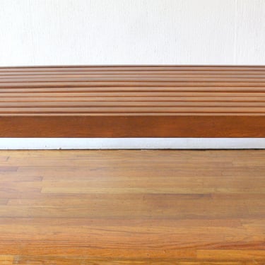 Mid Century Modern Slatted Table Bench