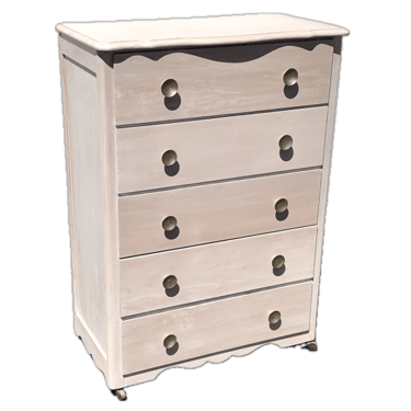 Whitewashed 1940&#8217;s Vintage Highboy Dresser