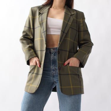 90s Moss Green Tailored Blazer