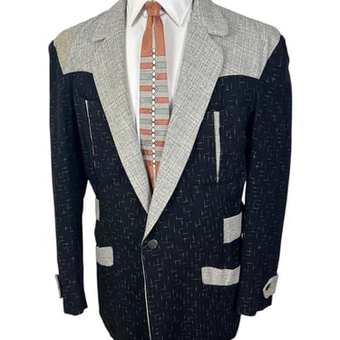 Vintage Johnson's of London 2-Tone Atomic Fleck Wool Hollywood Jacket ~ Rockabilly ~ Sport Coat / Blazer ~ Loafer ~ 1940s/1950s Style 