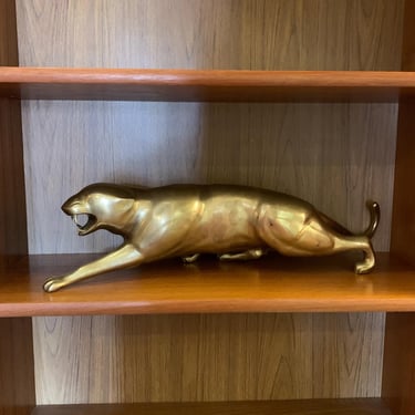 1950s MCM Brass Panther Sculpture 