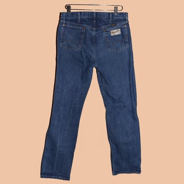 Wrangler Dark Wash Classic Jean Size 34x34 Straight Leg Denim Jeans Work Pants 