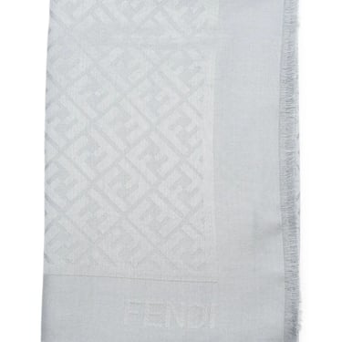 Fendi Women Ff Silk And Wool Shawl