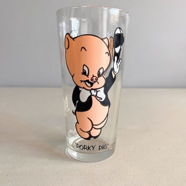Vintage 1973 Looney Tunes Pepsi Glass Warner Brothers Porky Pig 