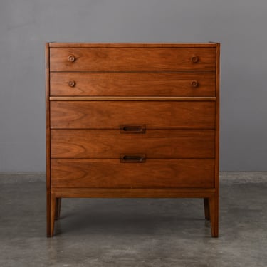 Mid Century Walnut High Chest Dresser United Furniture 