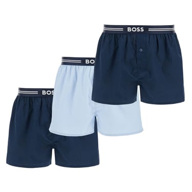 Boss Men's Boxer 3 Pairs Dark Blue Cotton Men