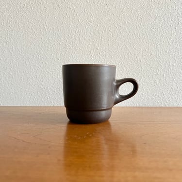 Vintage Heath Ceramics Brown and White Rim Line Mug 