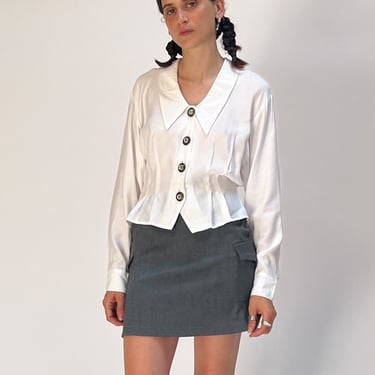 White Collared Blouse (M)