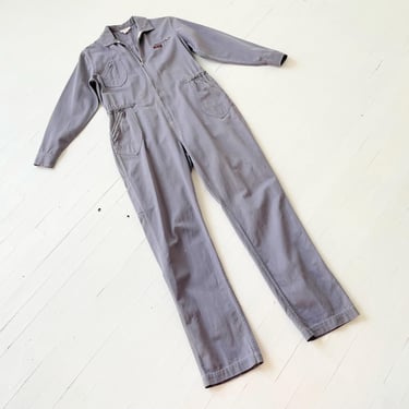 1990s C’est Joli Mauve Grey Cotton Coveralls 