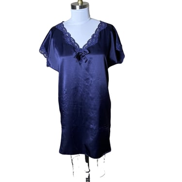 Vintage Victoria’s Secret Gold Label Navy Blue Nightgown S 