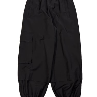 Tibi - Black Wool Blend Cargo Joggers Sz XXS