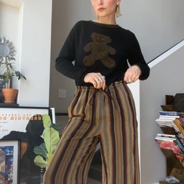 VTG 90s Striped Wide Leg Culotte Pants 