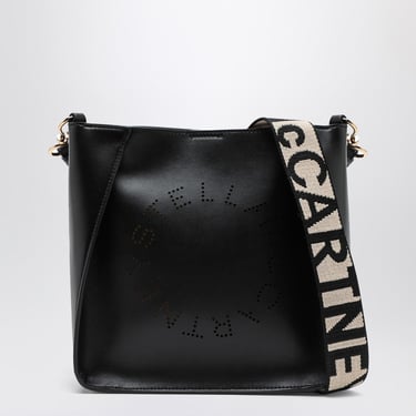 Stella Mccartney Logo Black Shoulder Bag Women