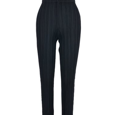 Issey Miyake Black Pleats Please Cropped Pants