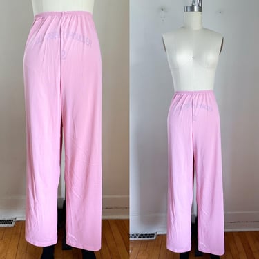 Vintage 1970s-80s Pink PJ Pants / L 