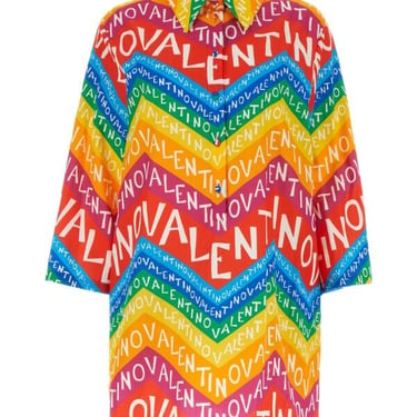 Valentino Garavani Woman Printed Poplin Valentino Garavani Escape Mini Dress