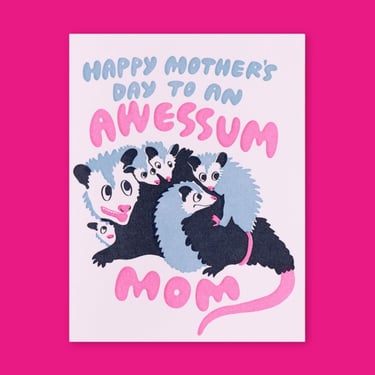 Awessum Possum Mother's Day Greeting Card