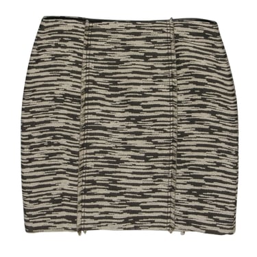 Worth - Brown & Beige Wool Mini Skirt Sz 8