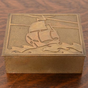 Silver Crest Arts & Crafts Nautical Bronze Box
